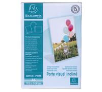 Exacompta Présentoir de document vertical incliné A6 Cristal - Transparent