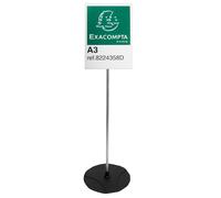 Exacompta Présentoir double face sur pied lesté Alban - A3 - Aluminium