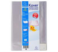 Exacompta Protège-cahiers Kover A4 21x29,7 cm Translucide Incolore Lot de 3