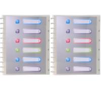 EXACOMPTA Protège document CRISTAL 30 pochettes/60 vues en polypropylène 7/10e. Coloris assortis (Lot de 2)