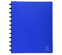 Exacompta Protège-Documents à Anneaux A4 30 Pochettes détachables Bleu