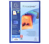 Exacompta Protège-documents Kreacover® A4 40 vues polypropylène semi-rigide couleurs assorties