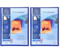 Exacompta Protège-Documents Kreacover Chromaline A4 20 Pochettes Aléatoires (Lot de 2)