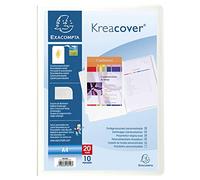 Exacompta Protège-Documents personnalisable Kreacover 10 Pochettes Blanc