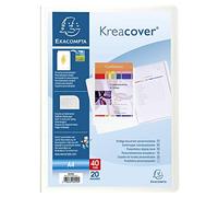 Exacompta Protège-Documents personnalisable Kreacover 20 Pochettes Blanc