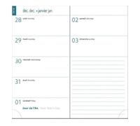 Exacompta - Recharge Agenda de poche EasyTime 17 - 9x17cm - Janv à déc 2027 | 7 Jours sans horaire, Espace de note, Calendriers mensuels, Plannings, Papier blanc Clairefontaine, Fabriqué en France