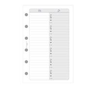 Exacompta - Recharge Agenda Exatime 14 - 32 feuillets Adresses-téléphones | Papier blanc Clairefontaine, 8, 1x12, 6 cm, Feuilles perforées pré-imprimées, Fabriqué en France
