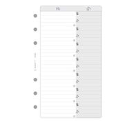 Exacompta - Recharge Agenda Exatime 17 - 47 feuillets Adresses-téléphones | Papier blanc pré-imprimé, Feuilles perforées, Dimensions 10, 5x17, 2 cm, Fabriqué en France