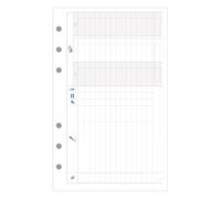 Exacompta - Recharge Agenda Exatime 17 - 47 feuillets Recettes et dépenses | Pages pré-imprimees, Papier blanc Clairefontaine, Fabriqué en France