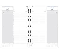 Exacompta - Recharge Agenda Exatime 21 Journalier 2ème semestre 2027 | Juillet à Décembre, 1 Jour/page, RDV par 1/2 h, Coins détachables, Papier blanc Clairefontaine, Fabriqué en France