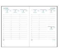 Exacompta Recharge Agenda Horizons 13-9x13cm Janv à déc 2027 Tranche Or | La Semaine sur 2 pages, RDV par heure, Espaces de notes, Tranche dorée, Papier blanc Clairefontaine