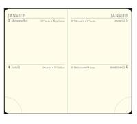 Exacompta - Recharge Agenda Mini 11 - 2 jours - Janv à déc 2027 Tranche or | 2 Jours/page, Sans horaire, Papier ivoire Clairefontaine, Fabriqué en France, Tranche dorée