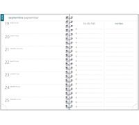 Exacompta - 211812E - Recharge agenda de bureau EasyTime 21 Spiralé - 21 x 15 cm - Semainier janvier à décembre 2026