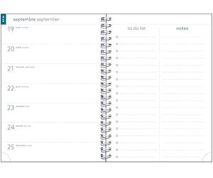 Exacompta Recharge Agenda semainier EasyTime 21S - 21x15cm Janv à déc 2027 | 7 Jours sans horaire, Espaces de notes et To do list, Double page mensuelle, Spirale, Papier Clairefontaine