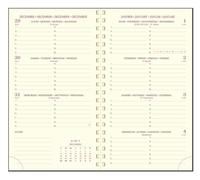 Exacompta - Recharge Agenda semainier Eurotime 16S 9x16cm - Janv à déc 2027