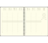 Exacompta Recharge Agenda semainier Eurotime 22S 18,5x22,5cm Janv-Déc 2027 | Tranche naturelle, 7 jours sur 2 pages, RDV par 1/2 h, Papier ivoire Clairefontaine, Fabriqué en France