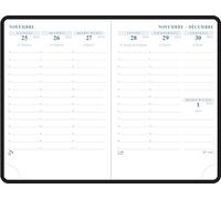 Exacompta Recharge Agenda semainier SAS 15 Agora 10,5x15,5cm Août 2026-2027 | La Semaine sur 2 pages, Broché, Papier blanc Clairefontaine, Répertoire, Fabriqué en France
