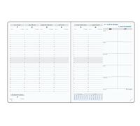 Exacompta - Recharge Agenda semainier SAS27 21x27cm - Août 2026-2027- Blanc