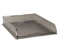 Exacompta - Réf. 10027D - Lot de 6 corbeilles à courrier B4 - dimensions 35,4 x 27,2 x 6,4 cm - pour documents au format B4 - chemises ou dossiers - couleur gris translucide