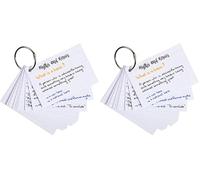 Exacompta - Réf. 10330E - Paquet de 50 Flashcards sous film + anneau - bristol ligné perforé - format A7 - couleur aléatoire : blanc, rose, bleu, jaune, vert (Lot de 2)