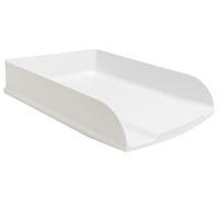 Exacompta - Réf. 11113D - Lot de 6 Corbeilles à courrier Combo Styli Autentik - pour Documents au Format A4+ - dim 34 x 25 x 6,5 cm - Porte étiquette - Peut contenir 500 Feuilles - Couleur Blanc