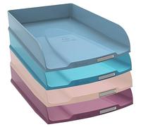 Lot de 4 corbeilles à courrier Exacompta Combo Styli Skandi coloris assortis