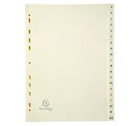 Exacompta - Réf. 1120SE - Pack de 3 jeux d'intercalaires en Carte ivoire 155g/m2 FSC® avec 20 onglets imprimés alphabétiques de A à Z - Format à classer A4 - Dimensions 22,5 x 29,7 cm