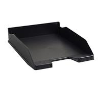 Exacompta - Réf. 113014D - Lot de 6 corbeilles à courrier COMBO MIDI ECOBLACK - dimensions 34,6x25,5x6,5 cm - pour documents au format A4 + - couleur noir - certifié Ange Bleu