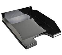 Exacompta - Réf. 113214D - 1 corbeille à courrier COMBO MIDI - dimensions utiles 34 x 25 x 6,5 cm - pour format A4 + - peut contenir 500 feuilles - couleur noir glossy