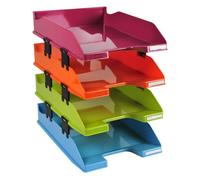 Set de 4 corbeilles-à-courrier Combo Midi Iderama - Couleurs assorties