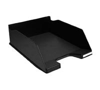Exacompta - Réf. 11514D - Lot de 4 corbeilles à courrier COMBO MAXI - dimensions 34,7 x 25,5 x 10,3 cm - pour documents au format couleur noir - certifié Ange Bleu - capacité 750 feuilles