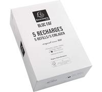 Bte 5 recharges FAF 18,5 X 11,5 cm n°3 170 feuilles unies