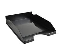 Exacompta - Réf. 123014D - Lot de 10 corbeilles à courrier ECOTRAY - dimensions utiles 34 x 25 x 6,5 cm - pour documents au format A4+ - couleur noir - certifié Ange Bleu