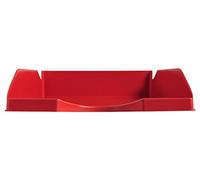 Exacompta - Réf. 123107D - 1 corbeille à courrier ECOTRAY - dimensions utiles 34 x 25 x 6,5 cm - pour documents au format A4+ - peut contenir 500 feuilles - couleur rouge - certifié Ange Bleu