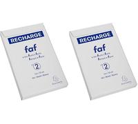 Exacompta - Réf. 12512E - 1 recharge de bureau pour bloc FAF de 170 feuilles blanches microperforées détachables - Dimensions 16 x 10 cm - Format N° 2 - uni blanc (Lot de 2)