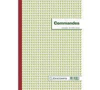 Exacompta - Réf. 13107AE - 1 Manifold COMMANDES - 50 feuillets numérotés et autocopiants - triplicatas (1 original + 2 copies) - format A4 - fabriqué en France