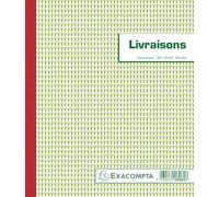 Exacompta - Réf- 13161E - Paquet de 5 manifolds LIVRAISONS - 50 feuillets numérotés et autocopiants - triplicatas (1 original plus 2 copies) - format 210 x 180 mm - fabriqué en France