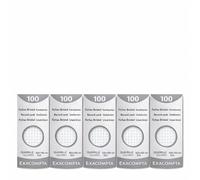 Exacompta - Réf. 13202E - Pack Essentiel de 5 Étuis de 100 fiches bristol quadrillées 5x5 non perforées - format 100 x 150 mm - compatibles avec imprimante jet d'encre, laser et photocopieur - blanc