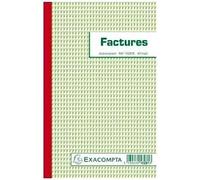 Exacompta - Réf. 13281E - 1 Manifold FACTURES - 50 feuillets numérotés et autocopiants - triplicatas (1 original + 2 copies) - format 210 x 135 mm - fabriqué en France