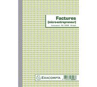 EXACOMPTA Manifolds Factures micro-entrepreneur 21x14,8cm - 50 feuillets autocopiants dupli