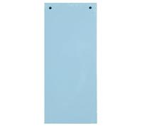 Exacompta - Réf. 13315B - Carton de 12 paquets de 100 fiches intercalaires horizontales unies perforées - 105x240mm - Bleu clair