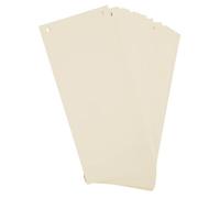 Exacompta - Réf. 13375B - Carton de 12 paquets de 100 fiches intercalaires horizontales unies perforées - 105x240mm - Bulle