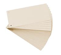 Exacompta – Intercalaires – Paquet 100 – horizontales unies perforées – 105 x 240 mm – Ivoire