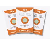 Exacompta - Réf. 13378E - Pack A5 color de 3 Étuis de 100 fiches bristol quadrillées 5x5 non perforées - format 148x210mm - compatibles avec imprimante jet d'encre, laser et photocopieur - assorties