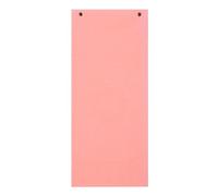 Exacompta - Réf. 13435B - Carton de 12 paquets de 100 fiches intercalaires horizontales unies perforées Forever - 105x240mm - Rose