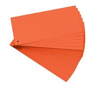 Exacompta - Fiches intercalaires Forever 105 x 240 mm - horizontales perforées - Paquet 100 Orange