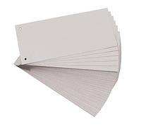 Exacompta Fiches intercalaires Forever Paquet de 100 horizontales unies perforées 105x240 mm Gris