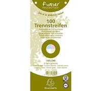 Exacompta - Réf. 13495B - Carton de 12 paquets de 100 fiches intercalaires horizontales unies perforées Forever - 105x240mm - Couleurs assorties