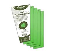 Exacompta Intercalaires trapèze Forever, carte bristol unies perforées 105x240mm, paquet de 100 vert