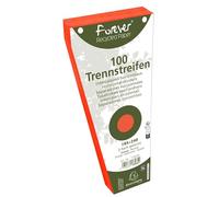 Exacompta - Réf. 13565E - Carton de 6 paquets de 100 fiches intercalaires trapézoïdales unies perforées Forever - 105x240mm - Orange